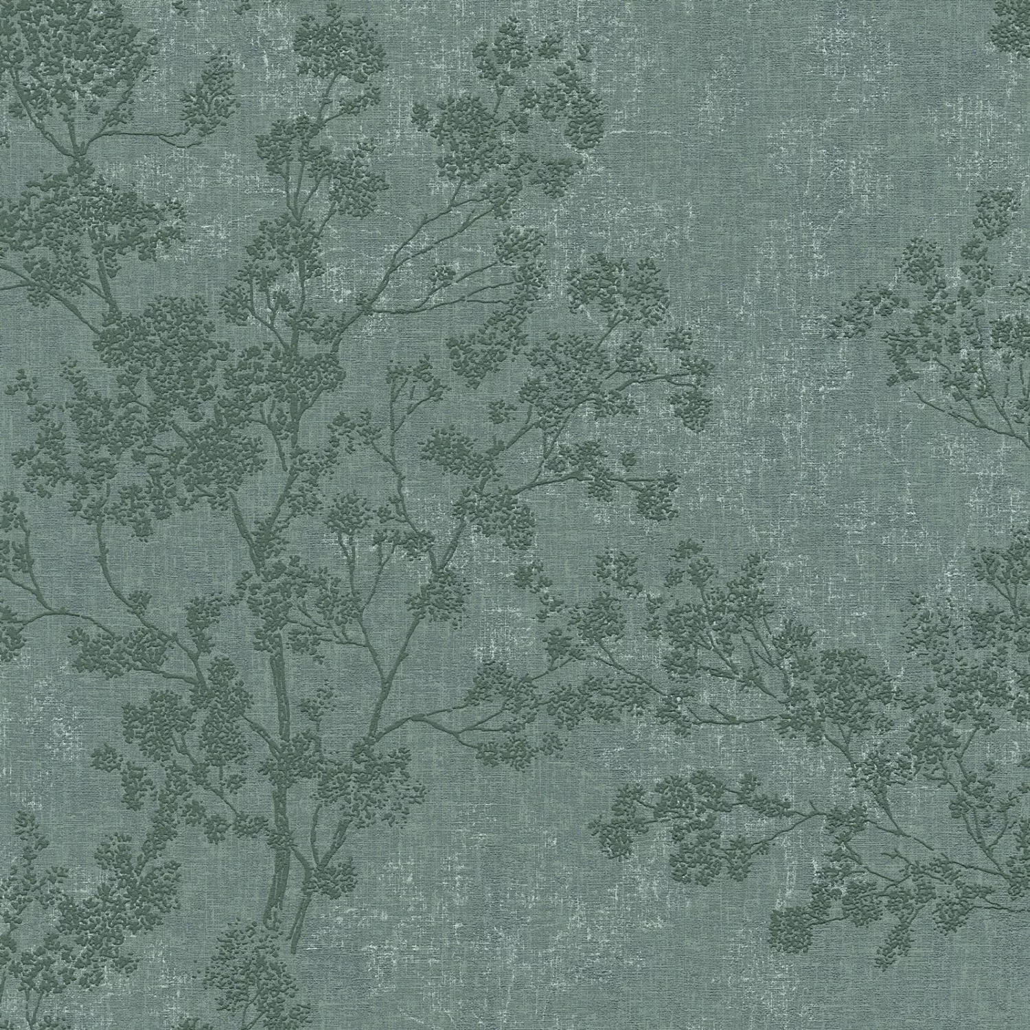 Bricoflor Dunkelgrüne Tapete mit Bäume Design Grüne Vliestapete Asiatisch f günstig online kaufen