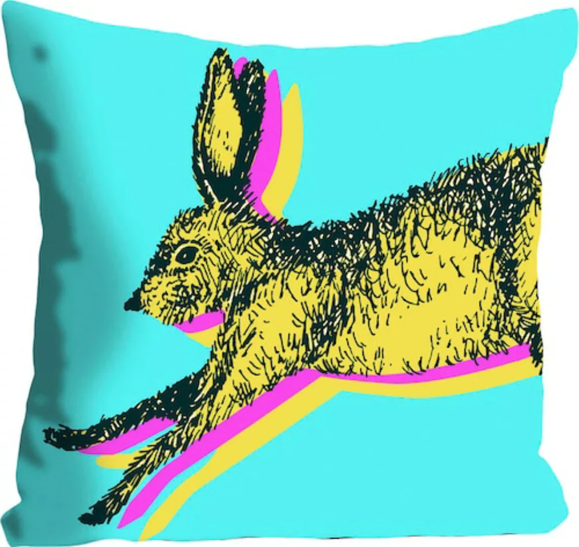 queence Dekokissen »Funny Bunny«, mit einem funkigen Hasen, Kissenhülle ohn günstig online kaufen