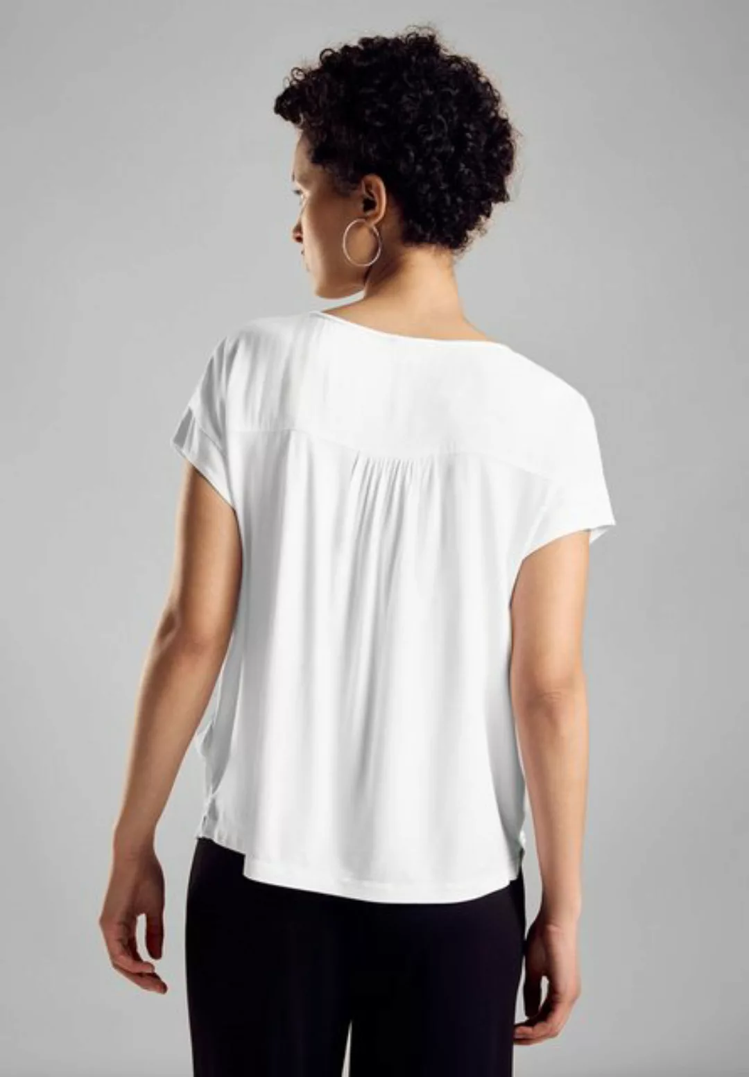 STREET ONE T-Shirt in Unifarbe günstig online kaufen