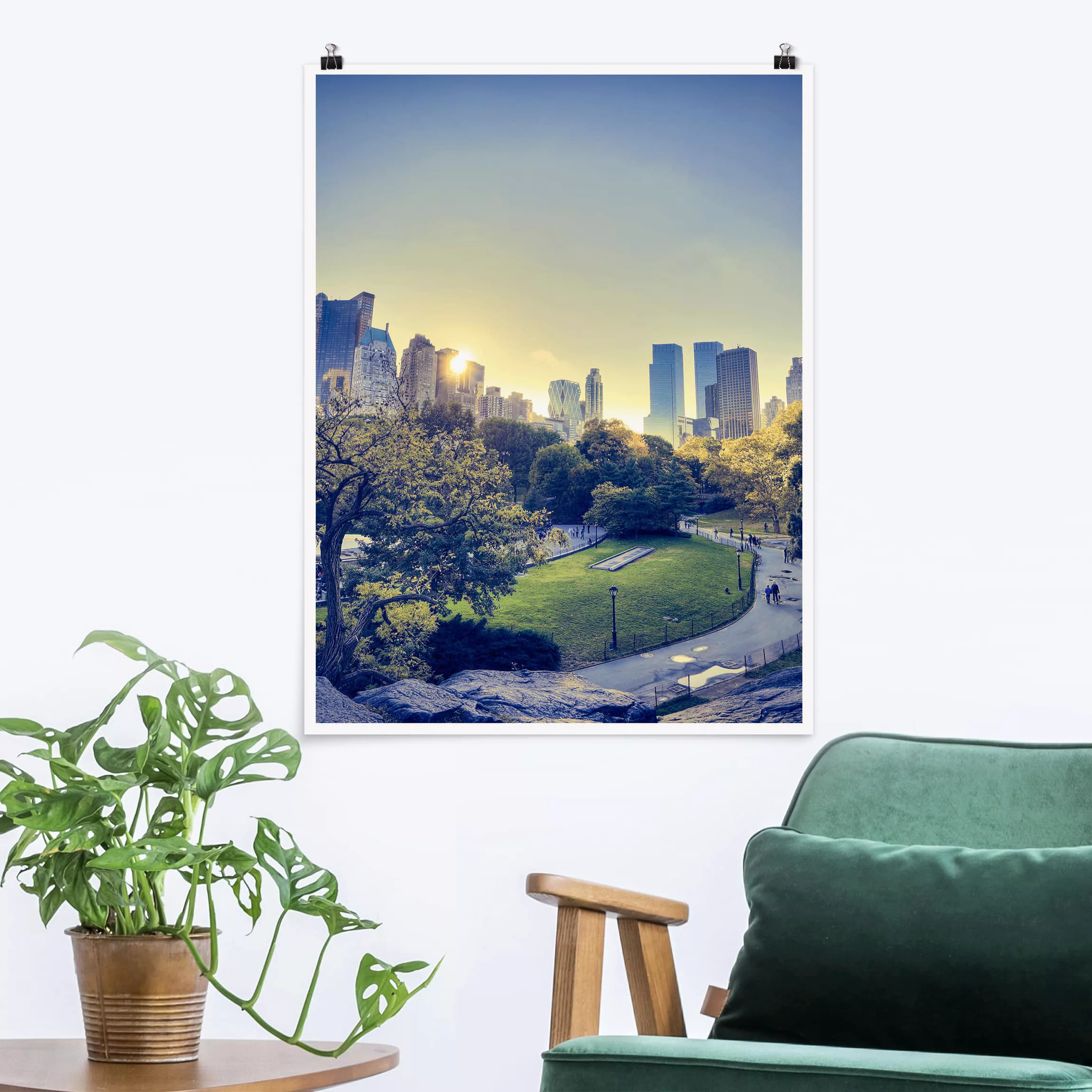 Poster Architektur & Skyline - Hochformat Peaceful Central Park günstig online kaufen