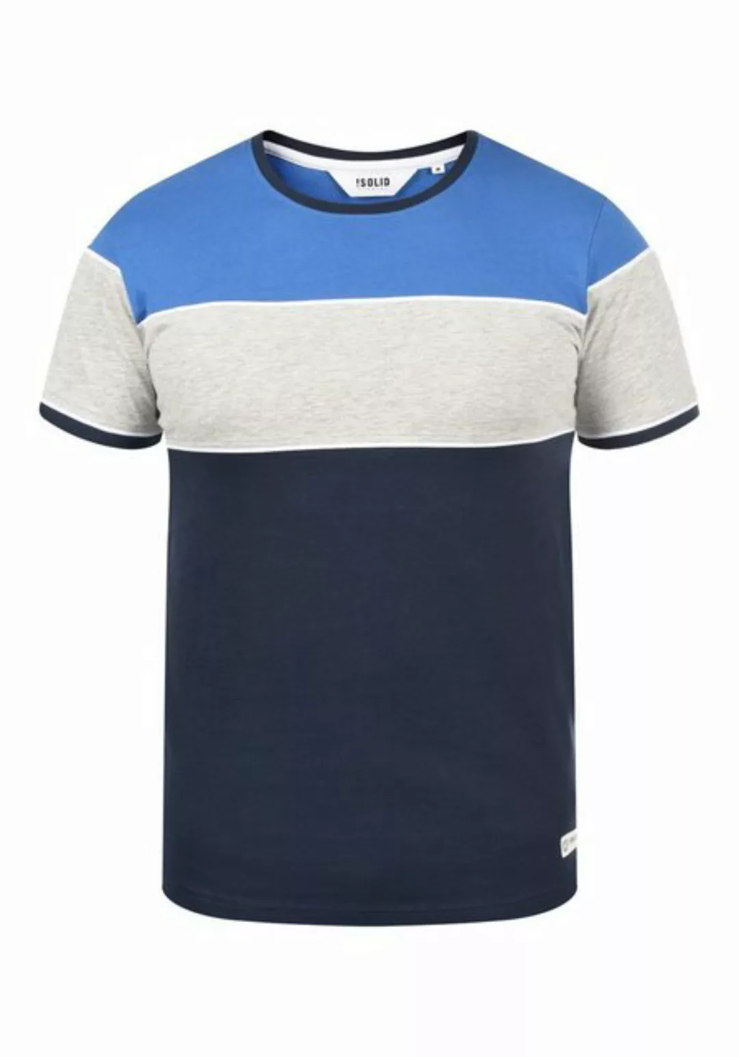 !Solid Rundhalsshirt SDCody T-Shirt in Colorblocking-Optik günstig online kaufen
