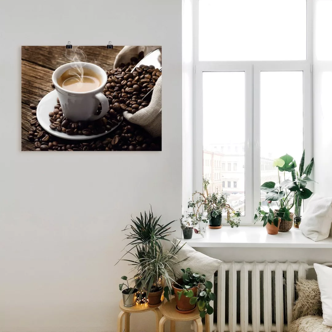 Artland Wandbild "Heißer Kaffee - dampfender Kaffee", Getränke, (1 St.) günstig online kaufen