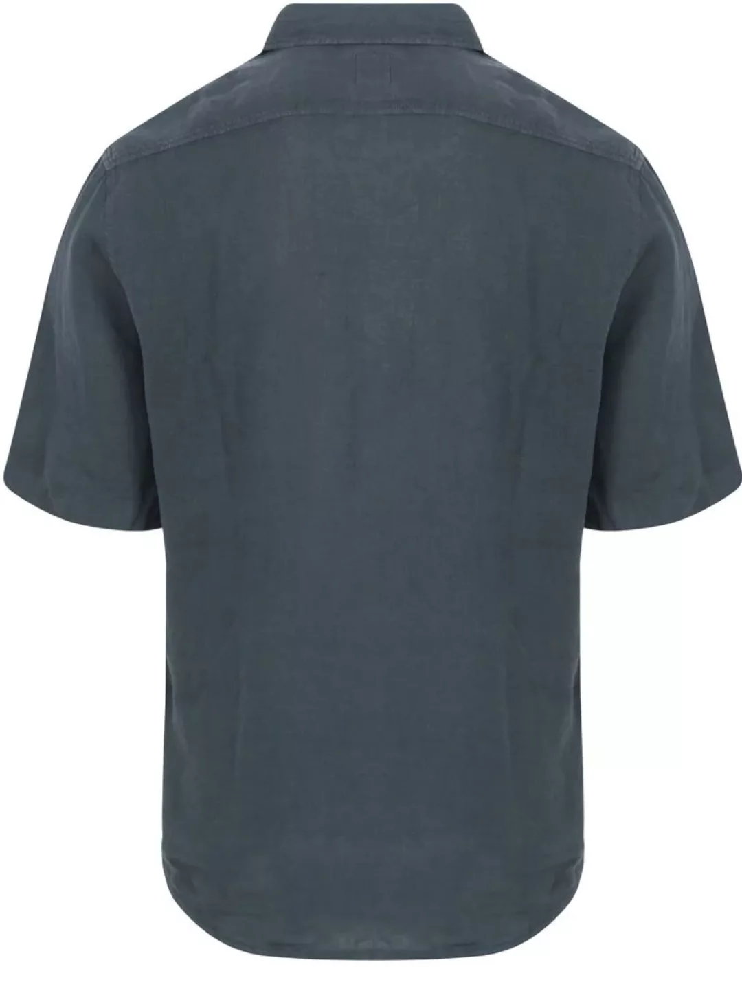BOSS Rash Short Sleeve Hemd Leinen Navy - Größe L günstig online kaufen