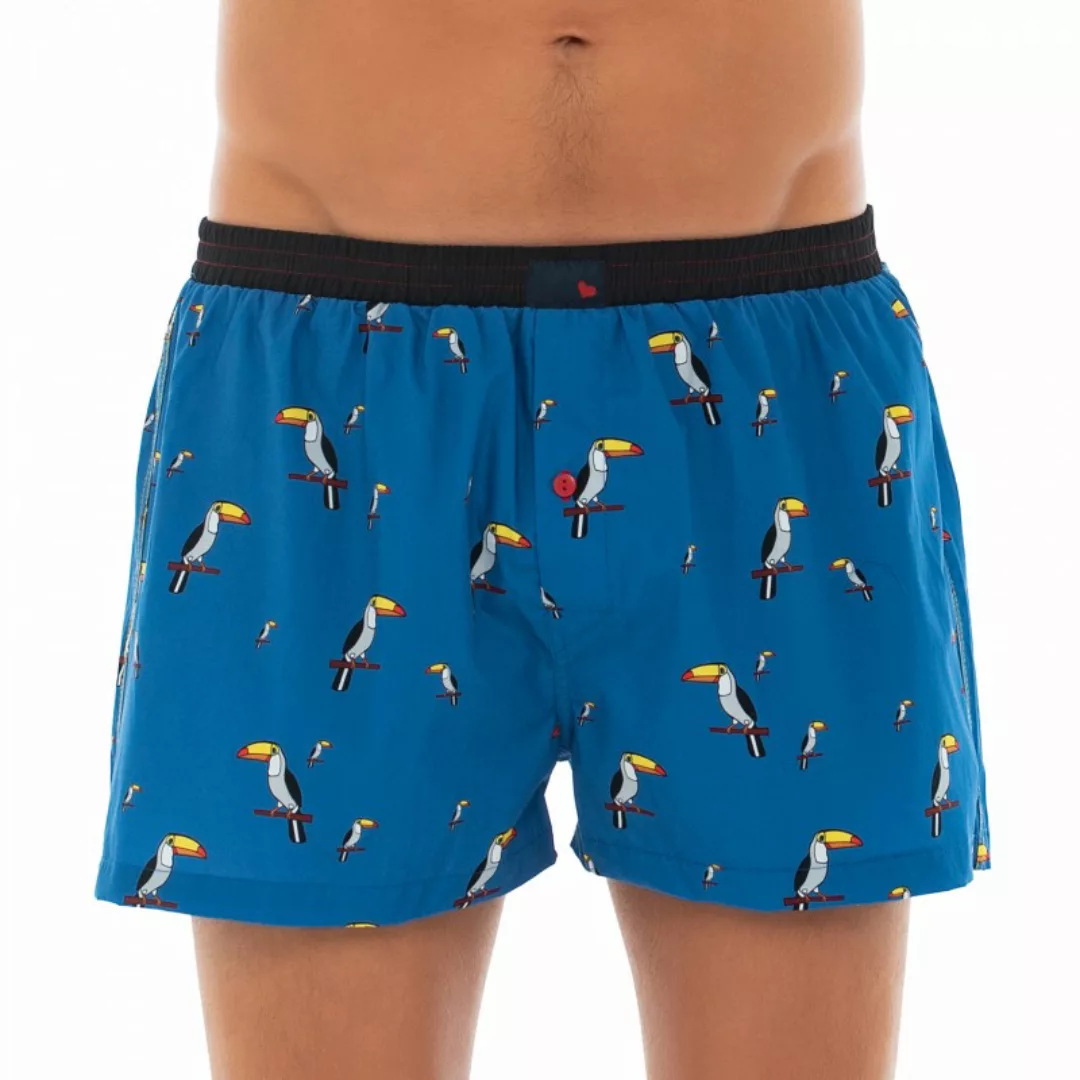 Unabux Boxershorts Dunkelblau mit Motiv günstig online kaufen