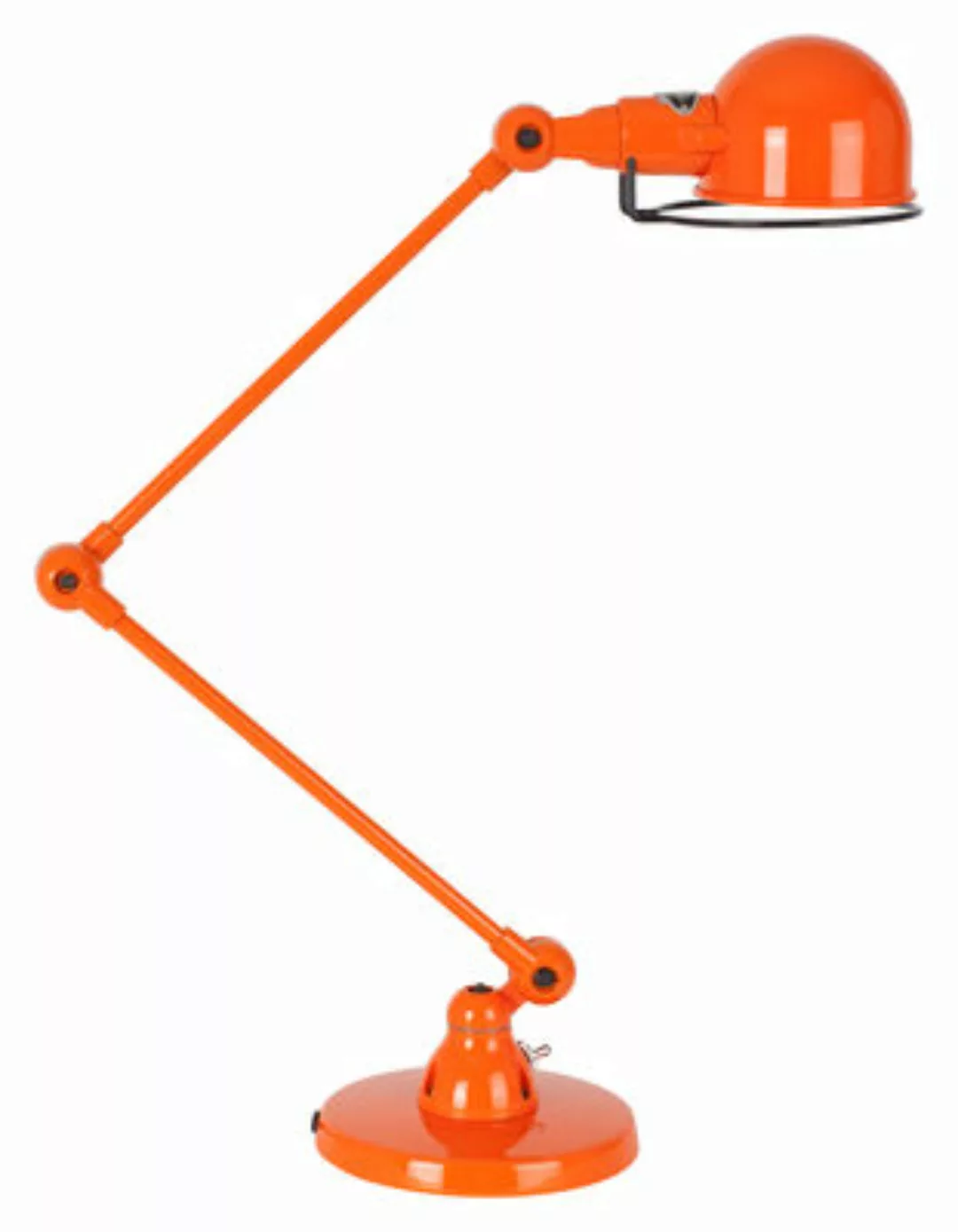 Tischleuchte Signal metall orange / mit 2 Gelenkarmen - H max. 60 cm - Jiel günstig online kaufen