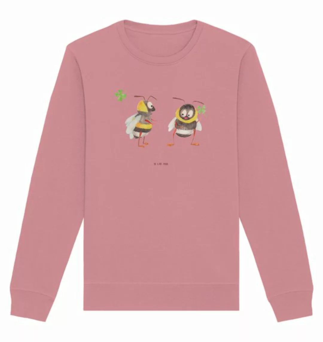 Mr. & Mrs. Panda Longpullover Größe S Bienen Paar - Canyon Pink - Geschenk, günstig online kaufen