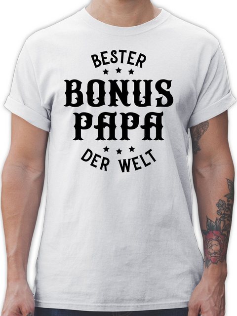 Shirtracer T-Shirt Bester Bonus Papa der Welt Vatertag Geschenk für Papa günstig online kaufen