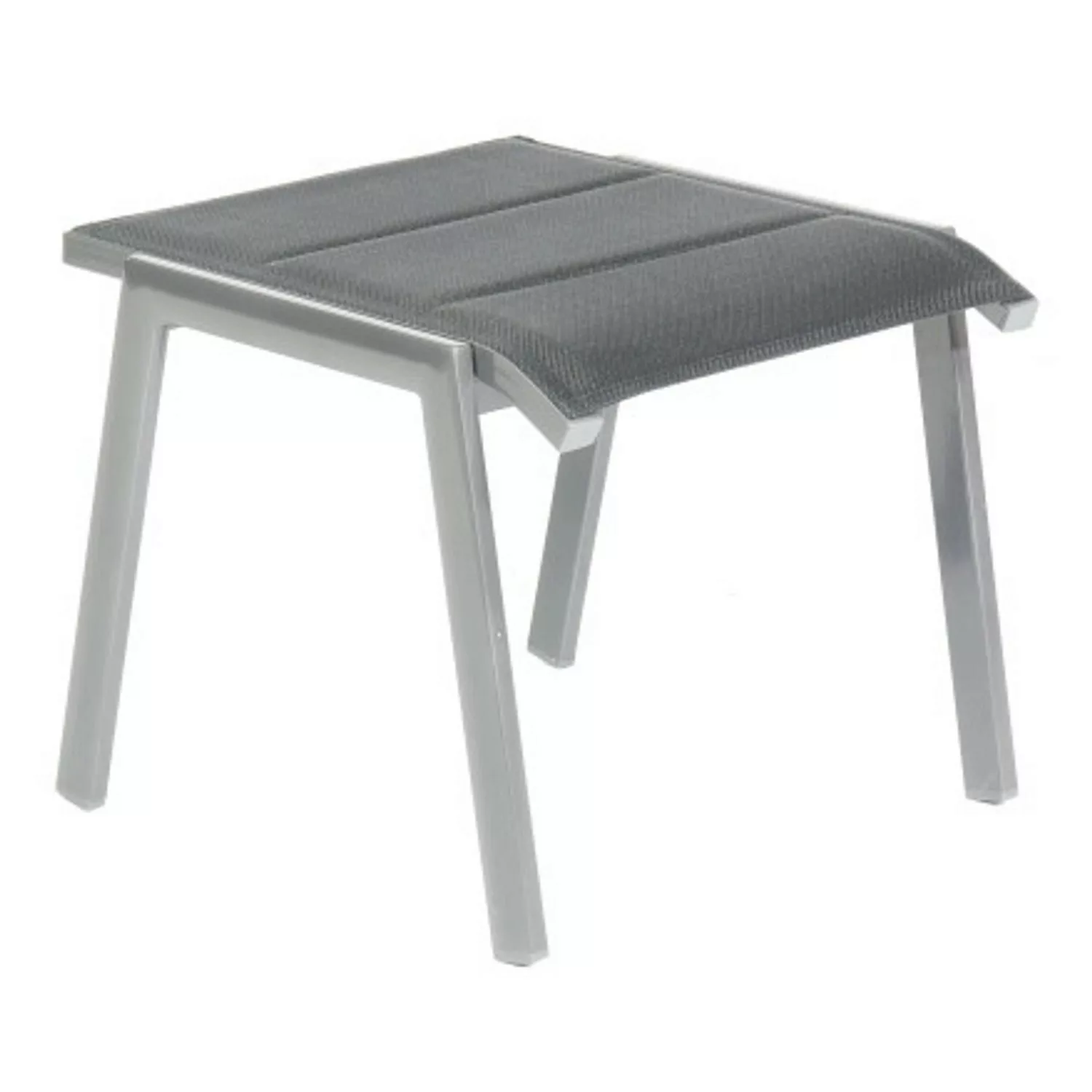 Natur24 Hocker Sierra 54 x 53 x 52 cm Aluminium und Textilgewebe Gartenmöbe günstig online kaufen