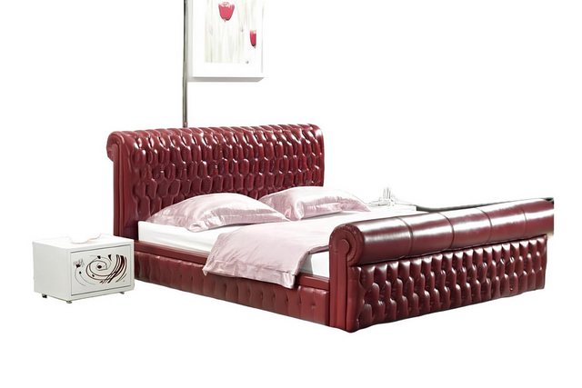 Xlmoebel Bett Großes Chesterfield-Lederschlafzimmer, Designer-Ehebett aus ( günstig online kaufen