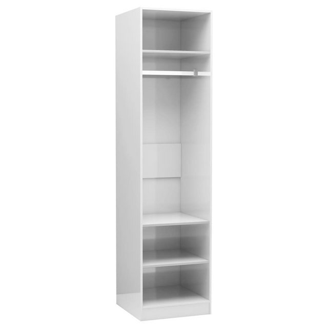 furnicato Kleiderschrank Hochglanz-Weiß 50x50x200 cm Holzwerkstoff günstig online kaufen