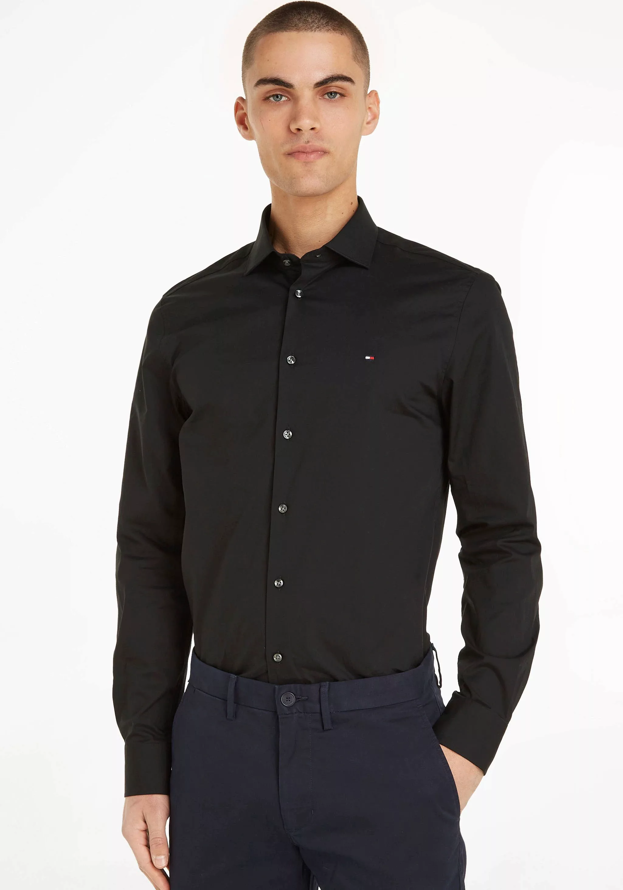 Tommy Hilfiger Langarmhemd LA-Hemd Flex Poplin SF günstig online kaufen