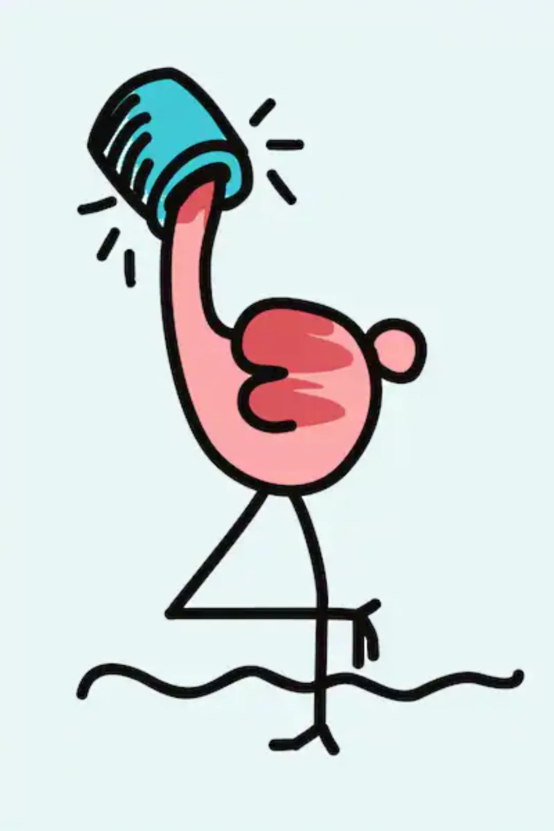 queence Leinwandbild "Flamingo" günstig online kaufen