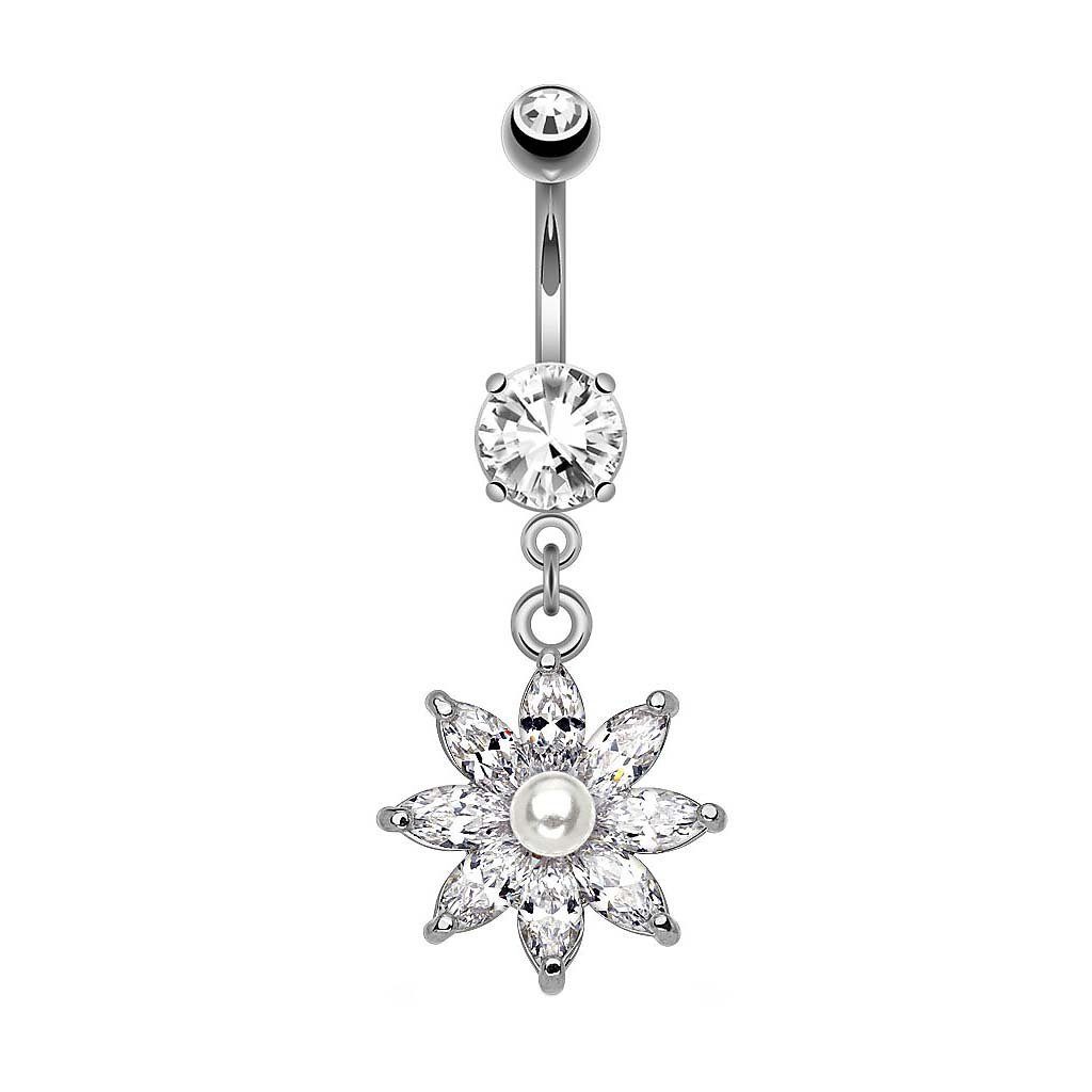 Taffstyle Bauchnabelpiercing Piercing Chirurgenstahl Kristall Perle günstig online kaufen