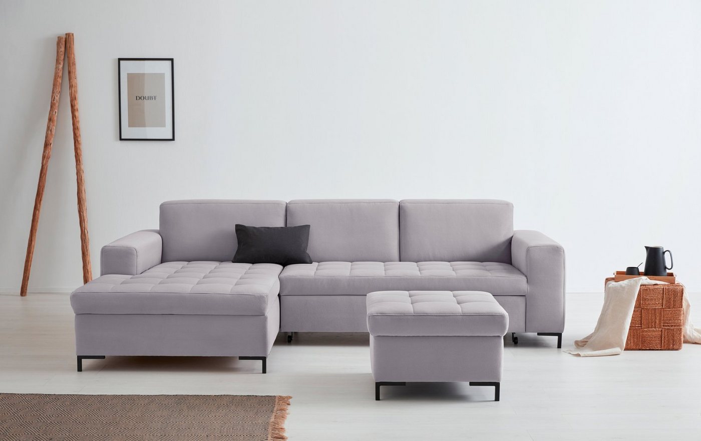 OTTO products Ecksofa "Grazzo L-Form", hochwertige Stoffe aus recyceltem Ma günstig online kaufen