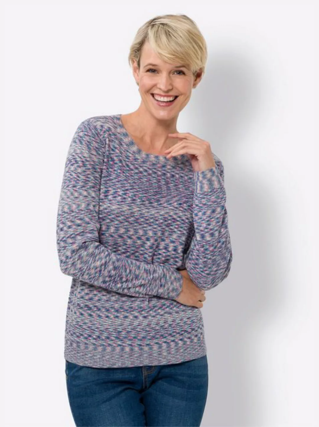 Sieh an! Strickpullover Rundhalspullover günstig online kaufen