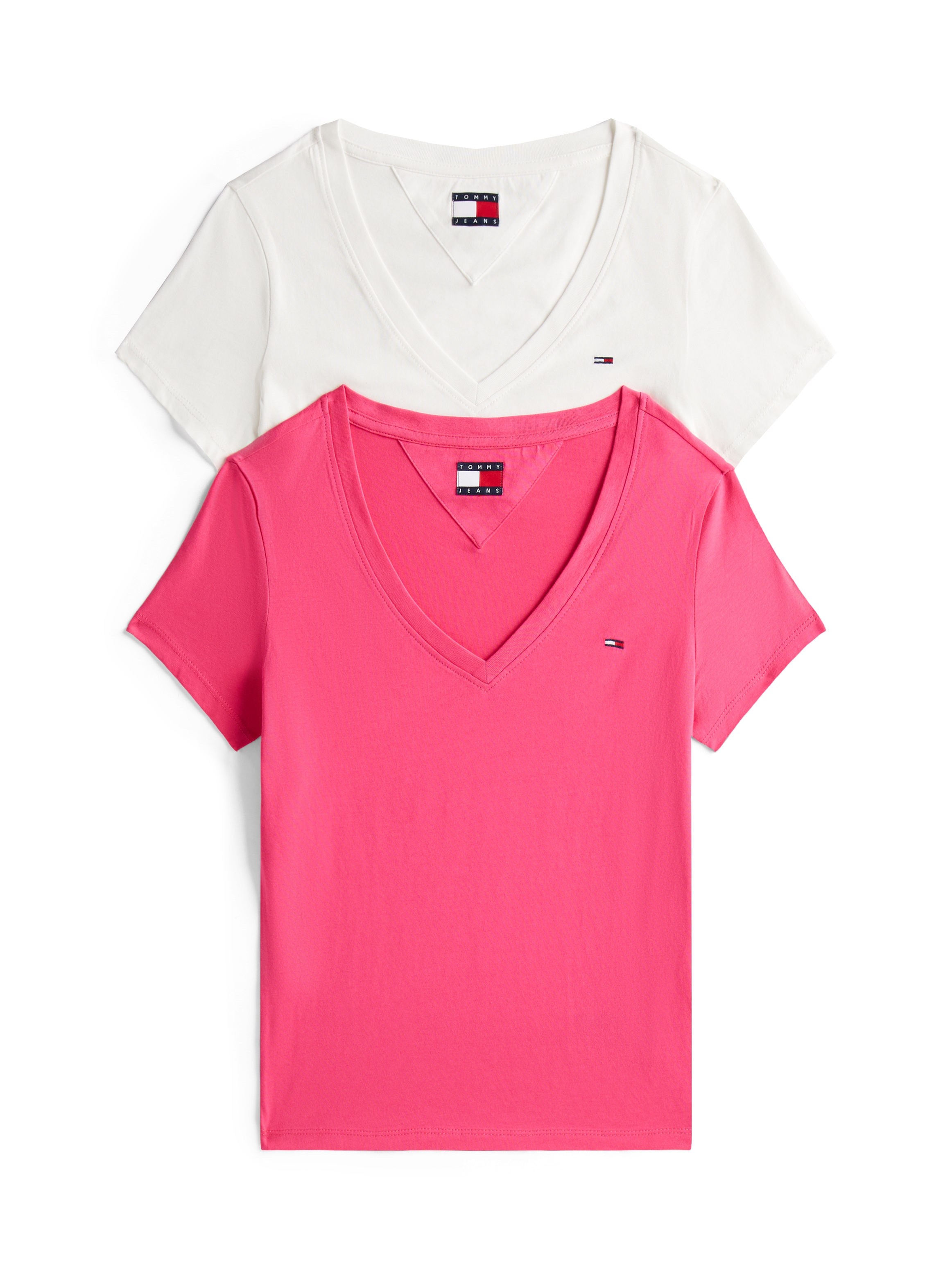 Tommy Jeans T-Shirt "TJW 2PACK V-NECK TEE", (Packung, 2 tlg., 2-er Pack), m günstig online kaufen