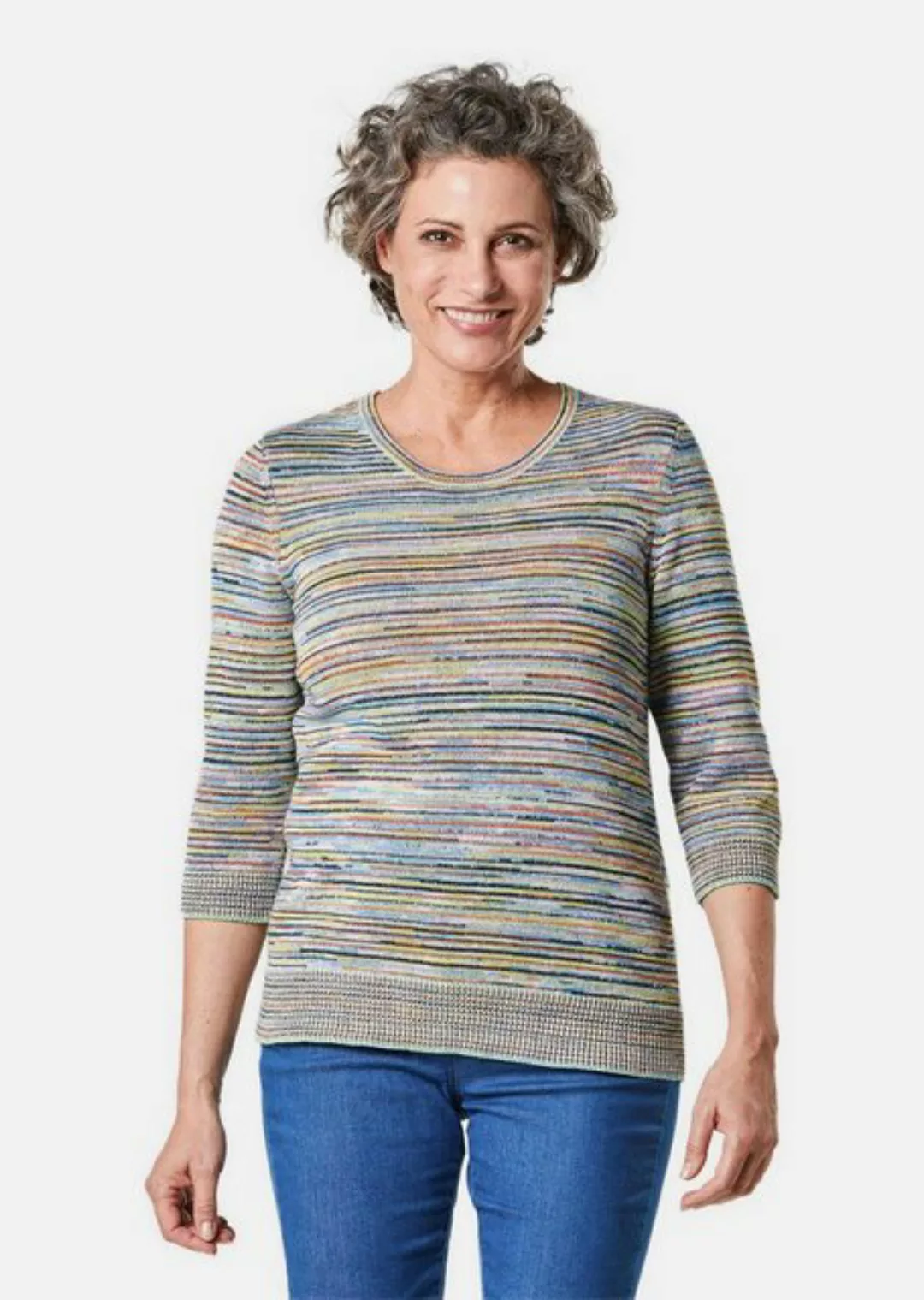 GOLDNER Strickpullover Kombistarker Multicolor-Ringelpullover günstig online kaufen