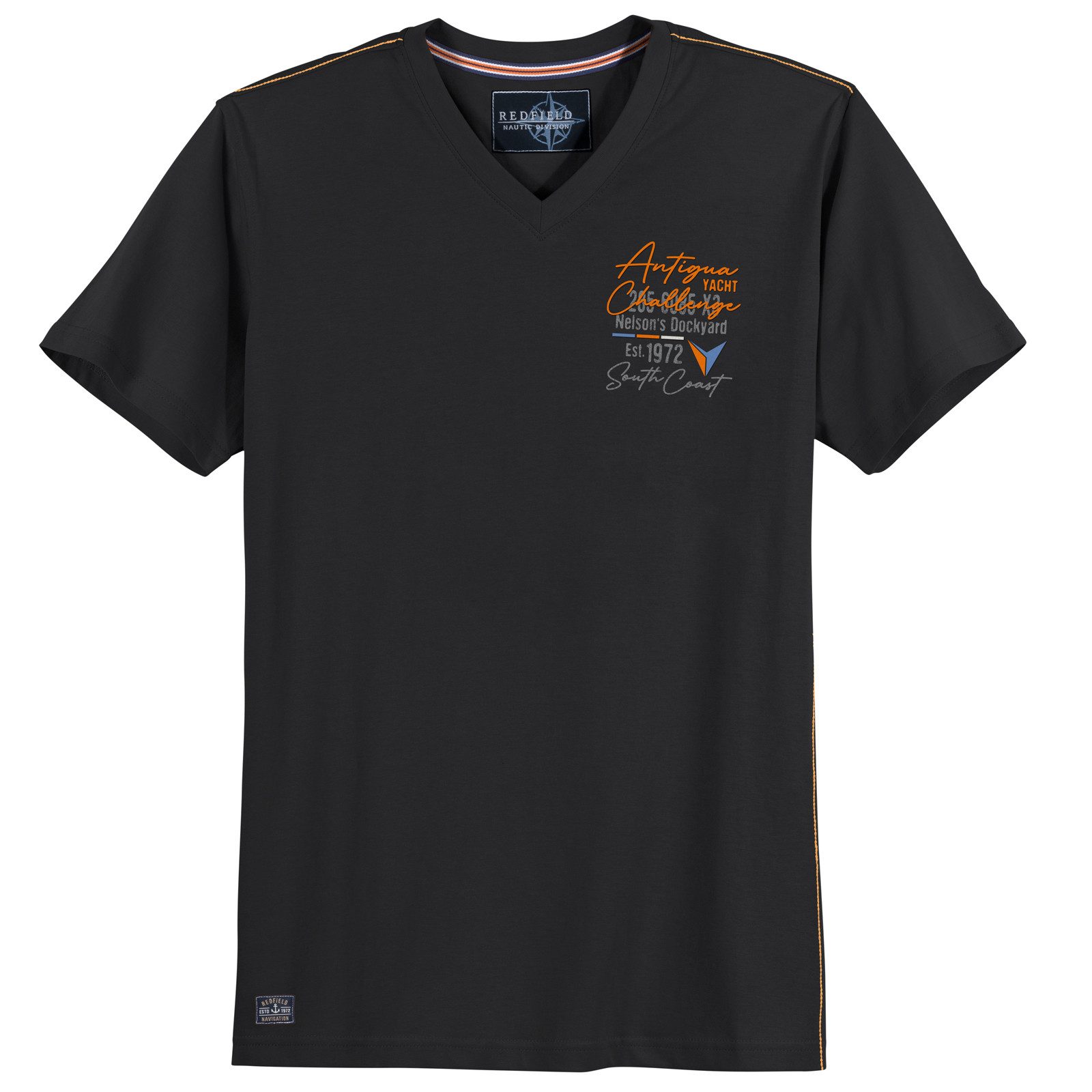 redfield V-Shirt Redfield Übergrößen T-Shirt V-Neck günstig online kaufen