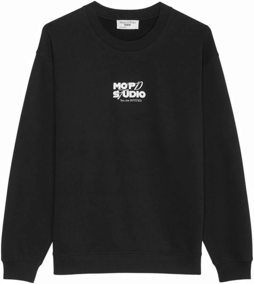 Marc O'Polo DENIM Sweatshirt mit gummiertem Logo mittig auf der Brust und g günstig online kaufen