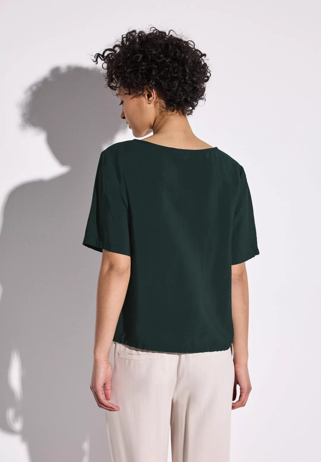 STREET ONE Klassische Bluse, mit Tunnelzug am Saum günstig online kaufen