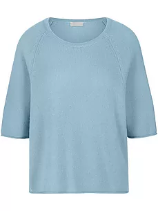 Rundhals-Pullover Raglan-Halb­arm include blau günstig online kaufen