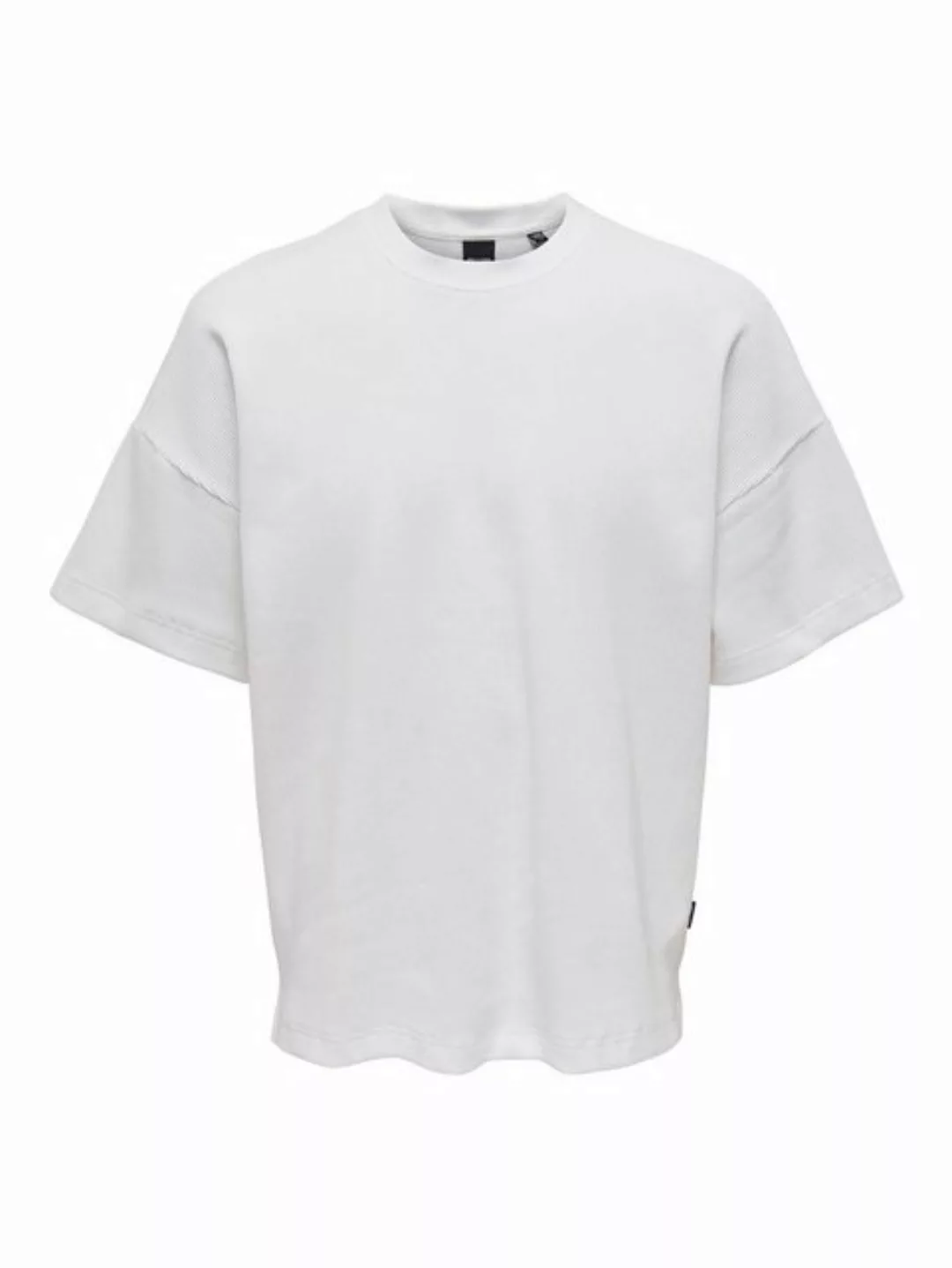 ONLY & SONS T-Shirt Weites Rundhals T-Shirt Kurzarm Basic Shirt ONSBERKELEY günstig online kaufen