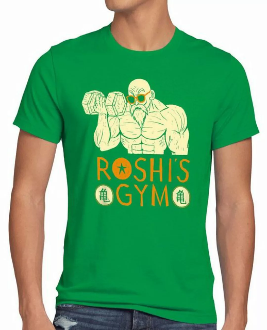 style3 Print-Shirt Herren T-Shirt Roshis Gym goku dragon vegeta ball super günstig online kaufen