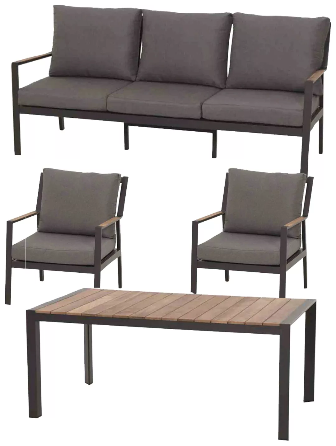 Siena Garden Gartenlounge-Set "Londra", (4 tlg.) günstig online kaufen