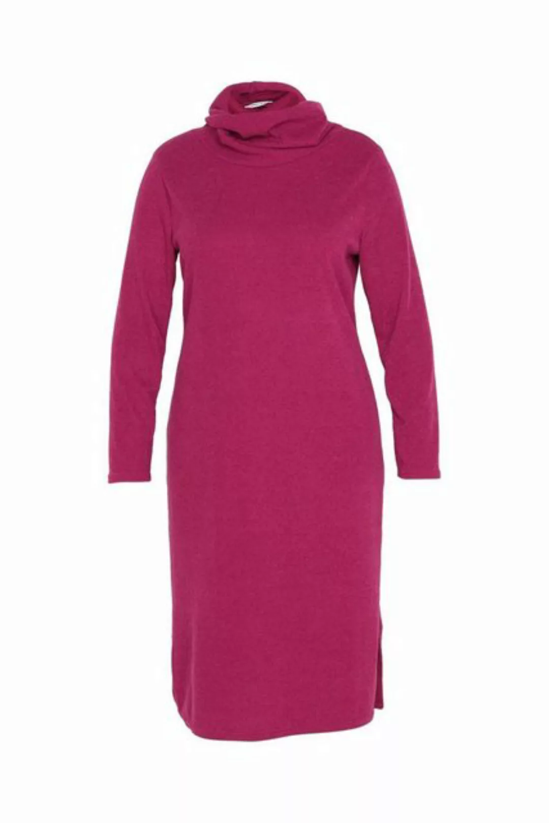 Paprika A-Linien-Kleid Langes, Unifarbenes Pulloverkleid Mit Rollkragen günstig online kaufen