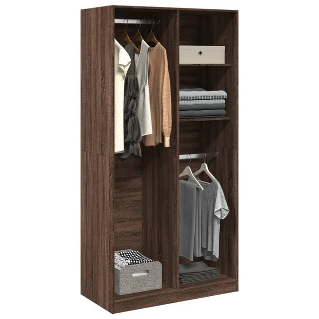 vidaXL Kleiderschrank Kleiderschrank Braun Eiche-Optik 100x50x200 cm Spanpl günstig online kaufen