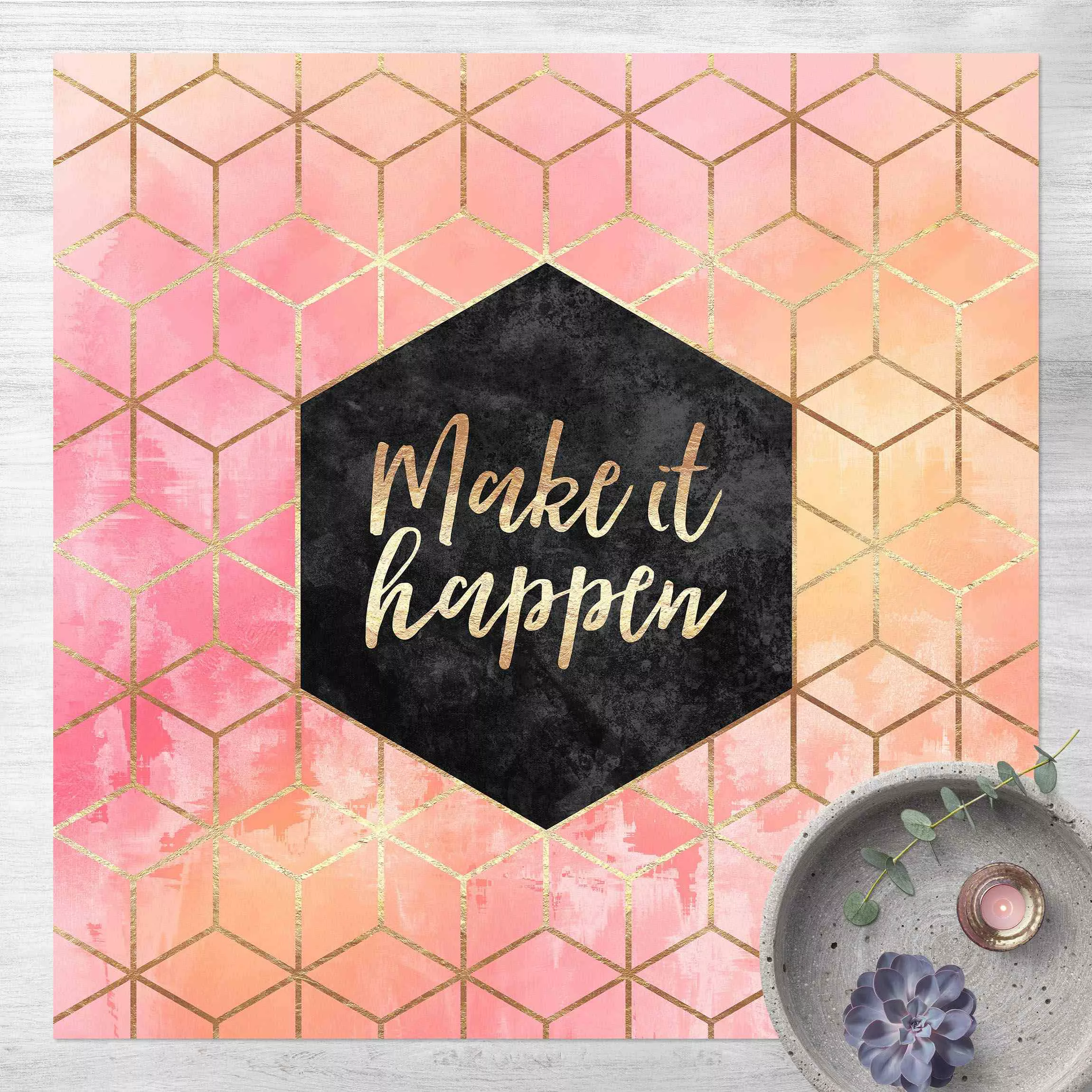 Vinyl-Teppich Make It Happen Geometrie Pastell günstig online kaufen