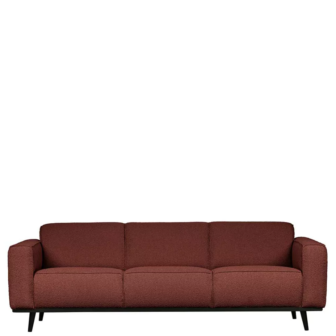Stoff Sofa in Kastanienfarben 230 cm breit günstig online kaufen