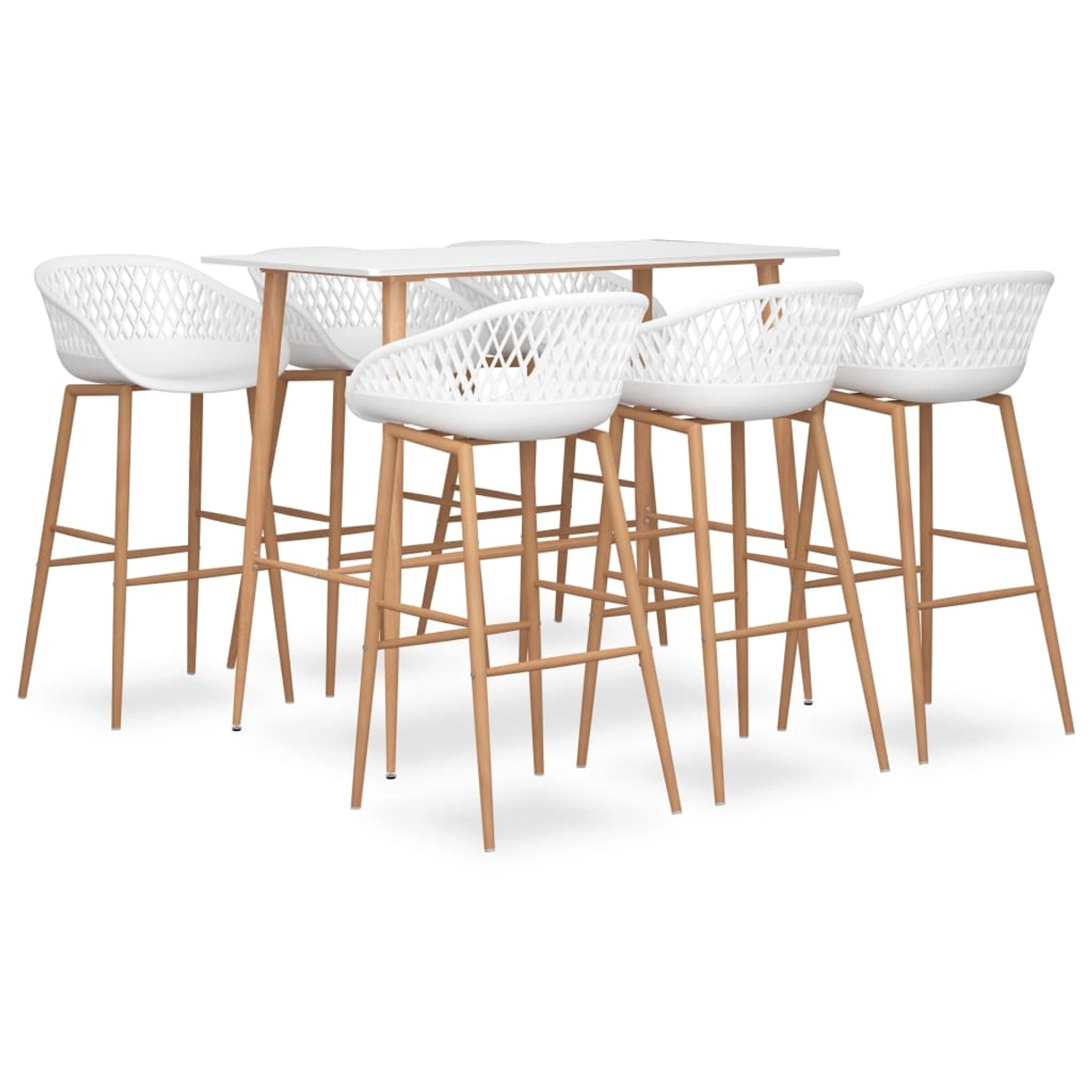 vidaXL 7-tlg. Bar-Set Weiß Modell 17 günstig online kaufen