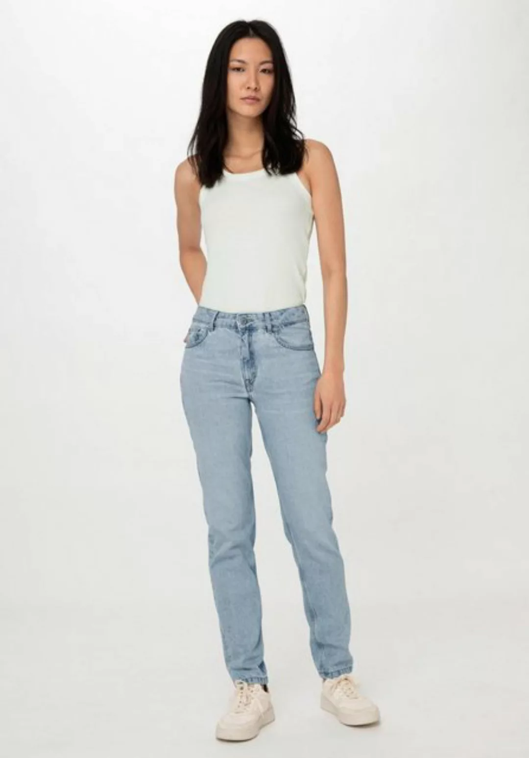 Hessnatur 5-Pocket-Jeans HANNA High Rise Mom aus reinem Bio-Denim (1-tlg) günstig online kaufen