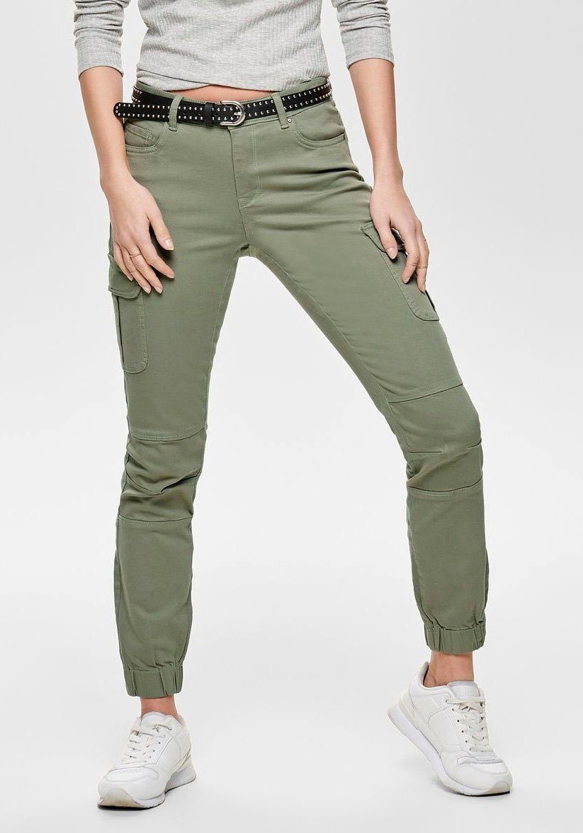 ONLY Cargohose "ONLMISSOURI REG ANK CARGO PNT NOOS", mit Stretchsäumen günstig online kaufen