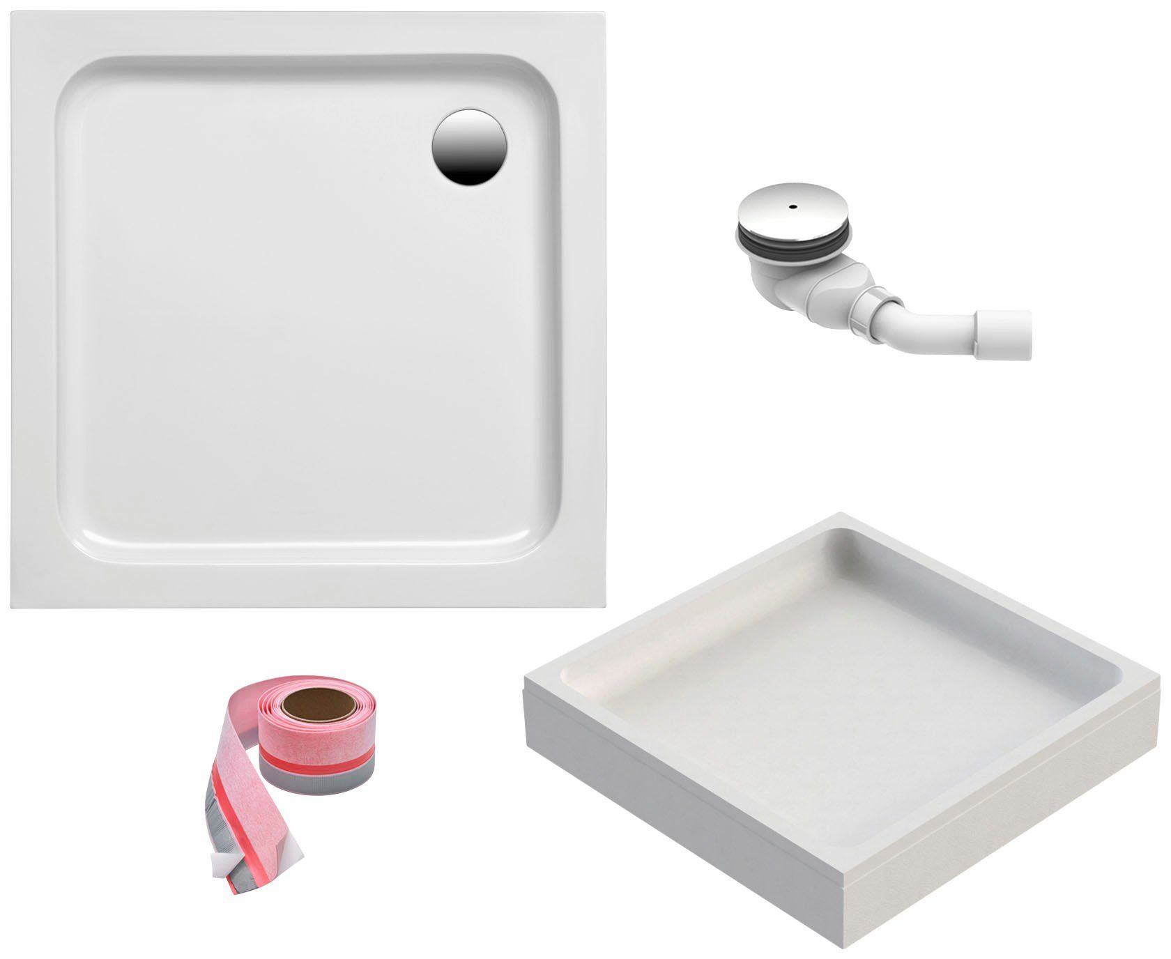 OTTOFOND Duschwanne, quadratisch, Sanitäracryl, Set, 90x90x6 günstig online kaufen