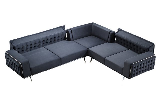 Villa Möbel Ecksofa Torro, Set, mit Relax-/Bettfunktion durch umklappbare R günstig online kaufen