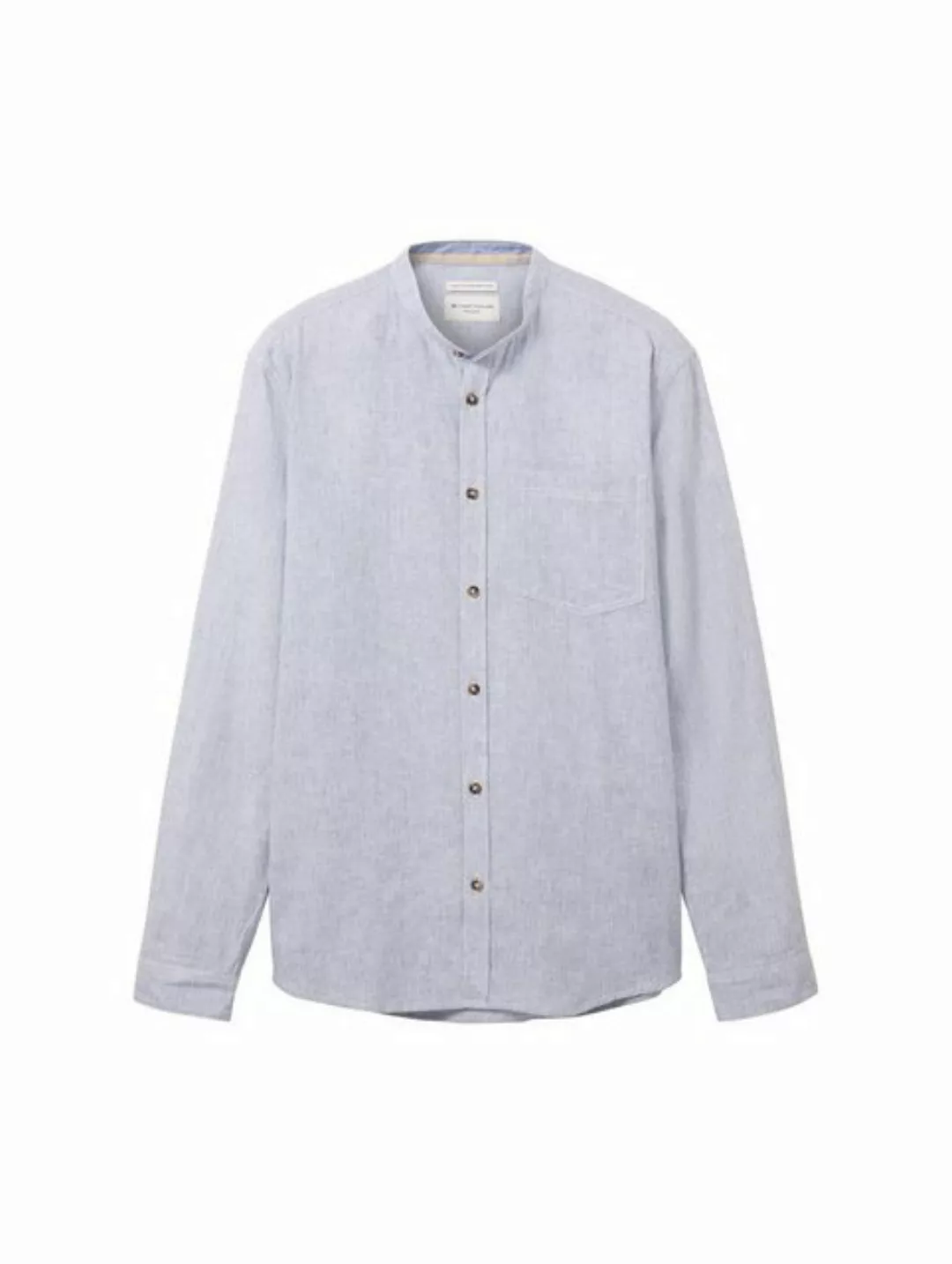 TOM TAILOR T-Shirt striped cotton linen shirt günstig online kaufen