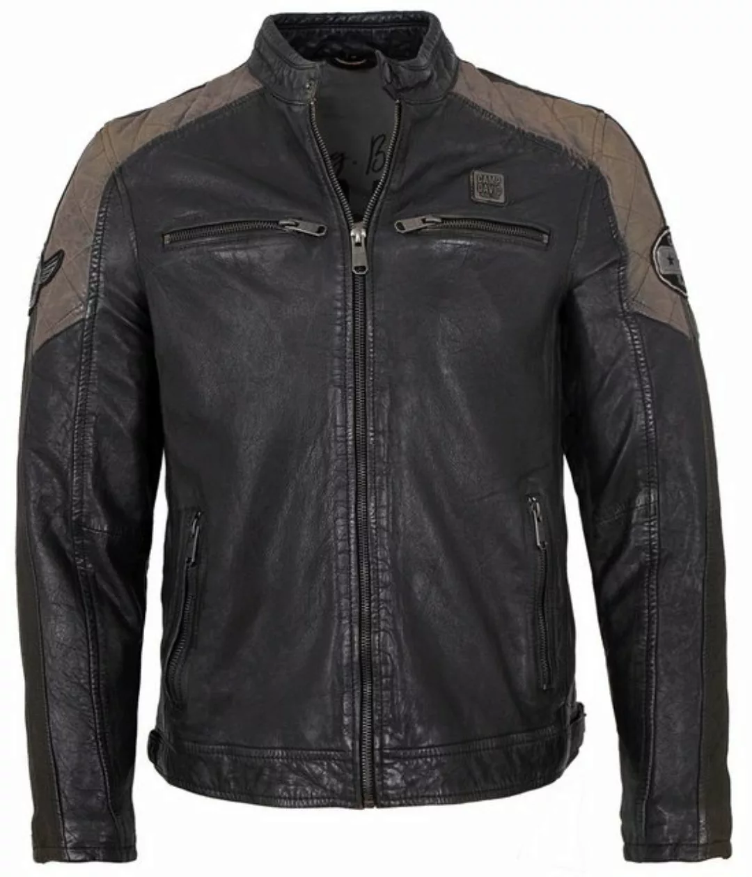 CAMP DAVID Lederjacke Giel Camp David - Herren Echtleder Lederjacke Lammnap günstig online kaufen