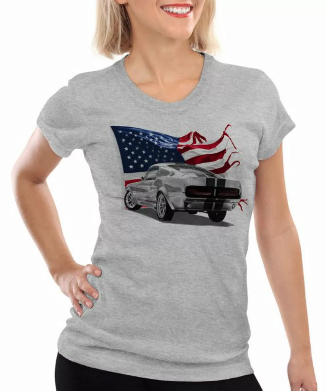 style3 T-Shirt Stars Stripes Muscle Car eleanor mustang ford eleanor gt500 günstig online kaufen