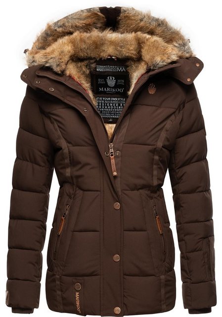 Marikoo Winterjacke Nekoo stylische Damen Steppjacke mit großer Kapuze günstig online kaufen