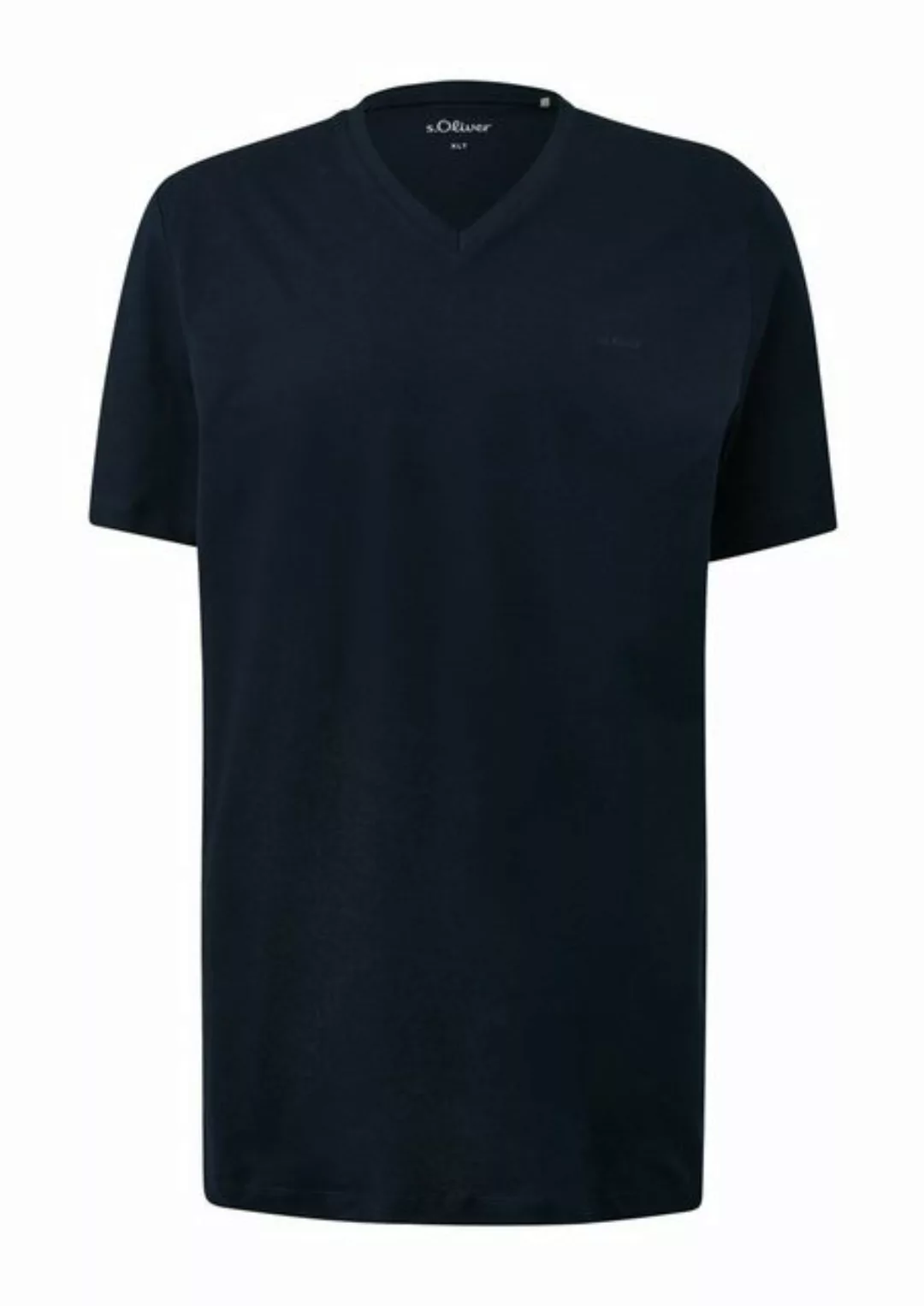 s.Oliver Kurzarmshirt T-Shirt mit Label-Print Logo günstig online kaufen