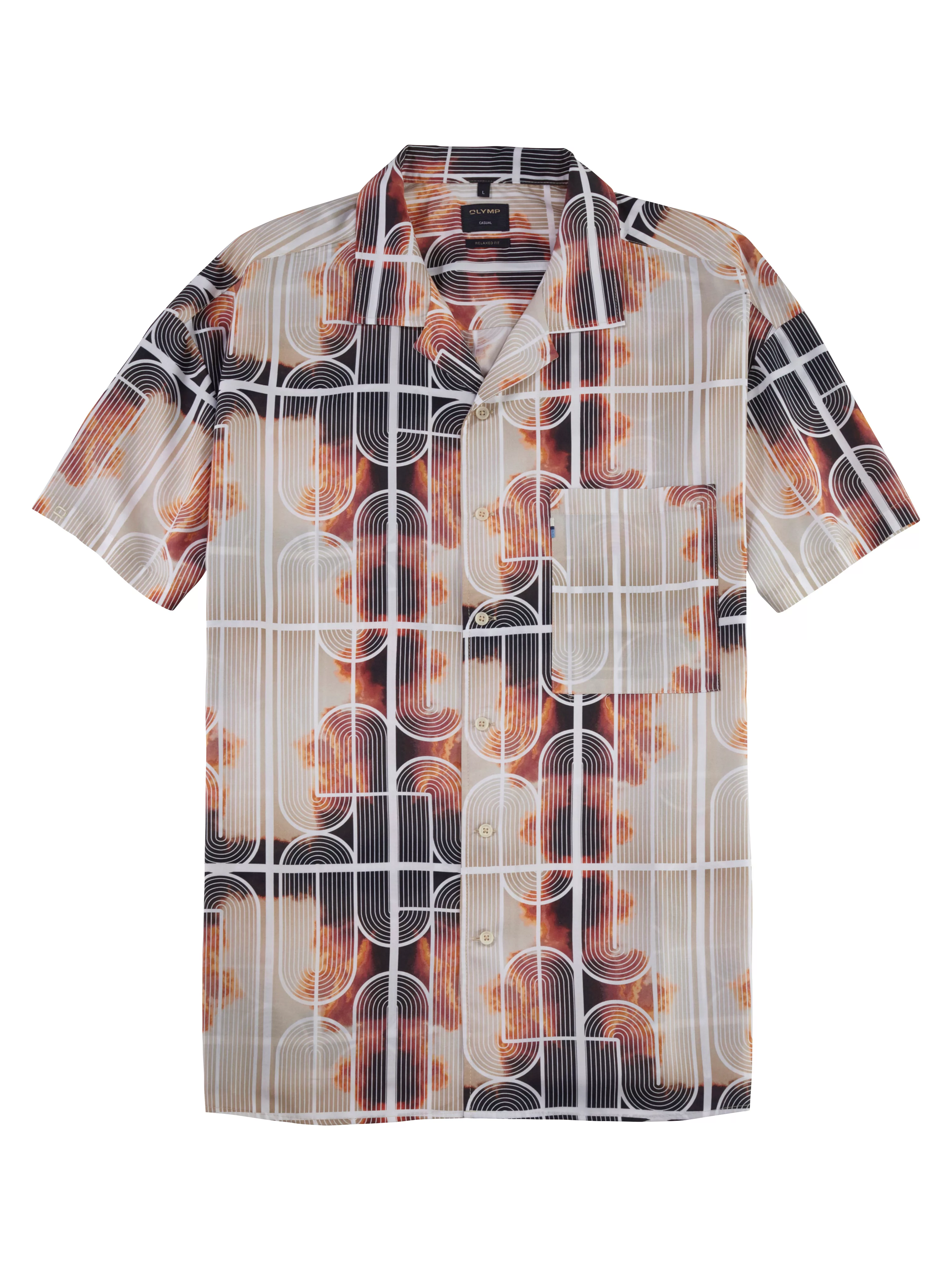OLYMP Kurzarmhemd Casual modisches Muster günstig online kaufen
