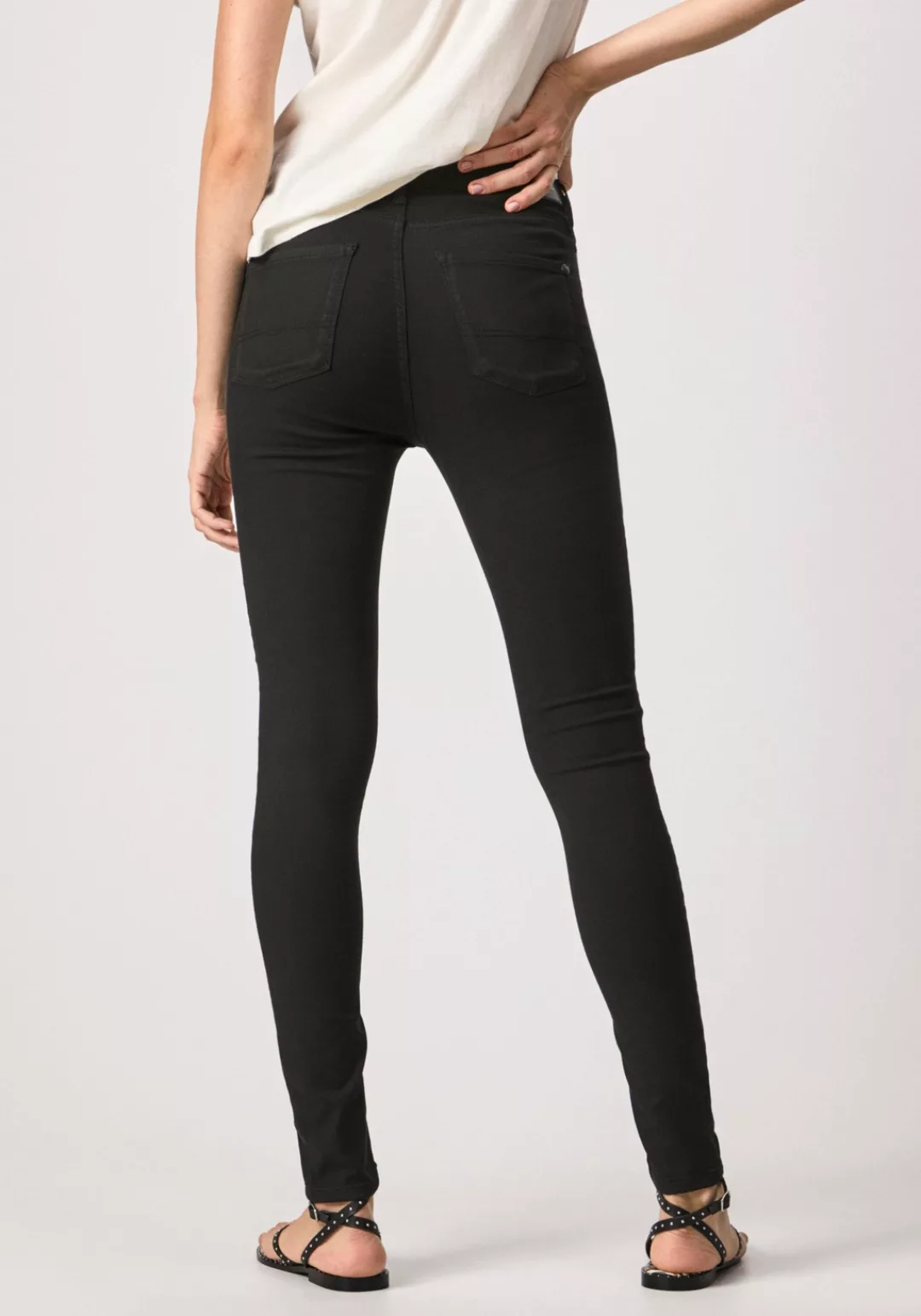 Pepe Jeans Damen Jeans Regent - Skinny Fit - Schwarz - Stay Black günstig online kaufen