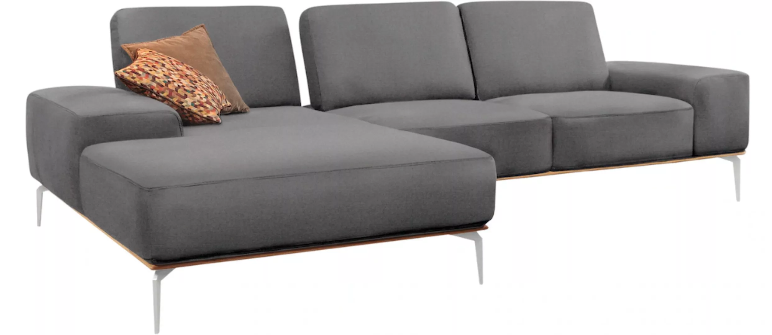 W.SCHILLIG Ecksofa "run, Designsofa, bequem, L-Form", mit elegantem Holzsoc günstig online kaufen