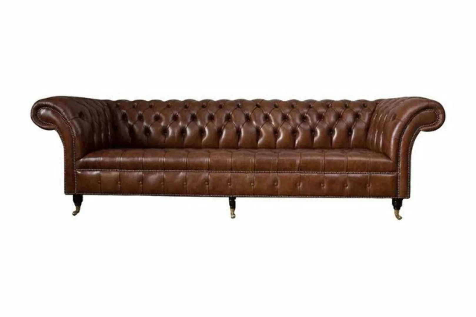 Xlmoebel 4-Sitzer Sofa 4-Sitzer Eleganz Möbel Chesterfield Braun Stil 100% günstig online kaufen