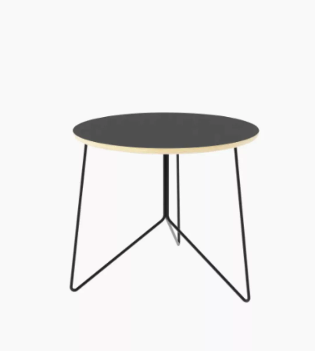 Miro stilvoller Couchtisch Ø 56 cm, Höhe 41,8 cm schwarz matt, Kante Multip günstig online kaufen