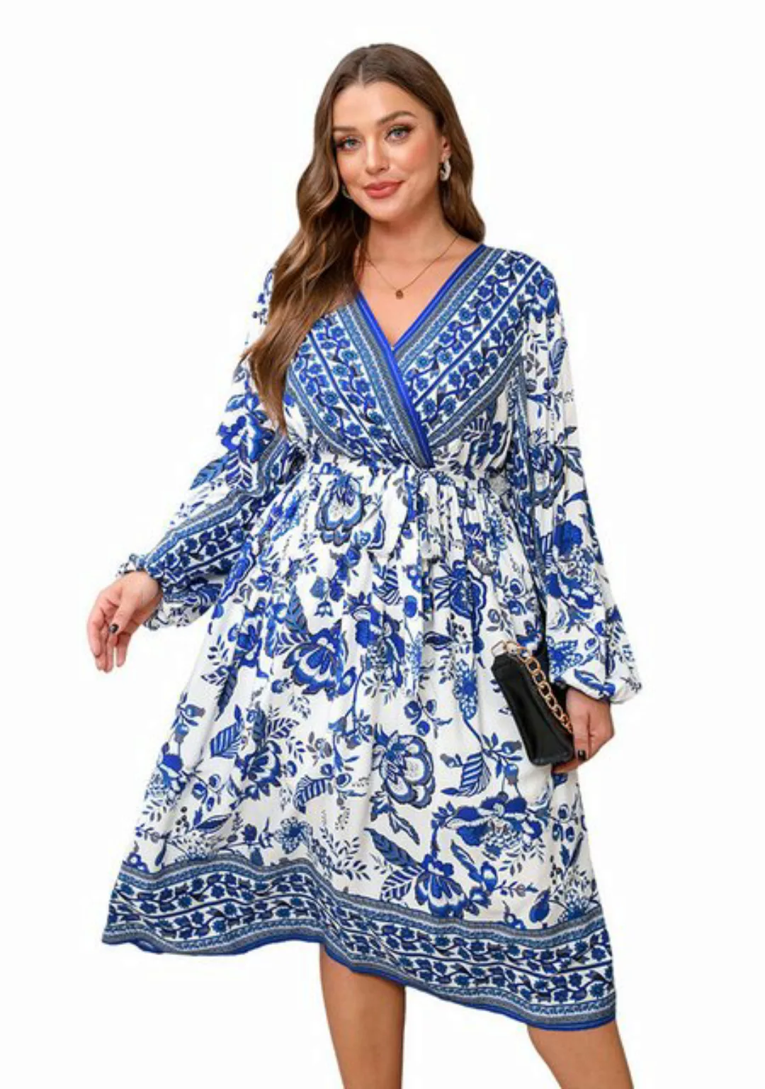 Cupshe Druckkleid Bohemian plus Größe Kleid ein Allover Druck günstig online kaufen