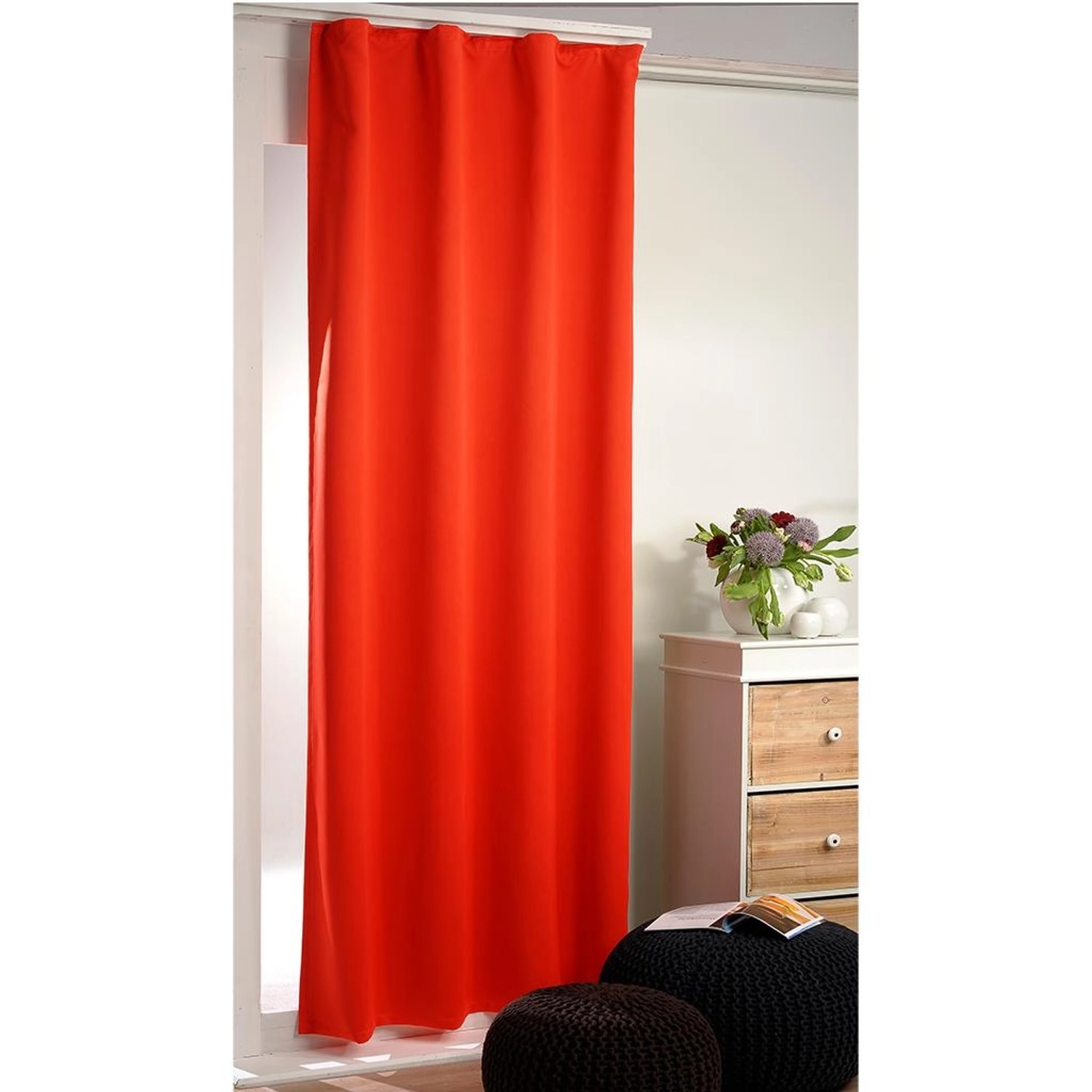 Bestlivings Verdunkelungsgardine mit Universalband Orange 270 cm x 245 cm günstig online kaufen