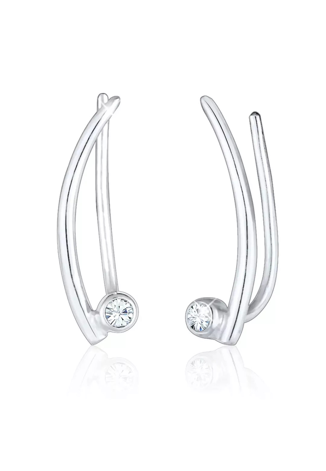 Elli Paar Ohrstecker "Ear Climber Kristalle Trend 925 Silber" günstig online kaufen